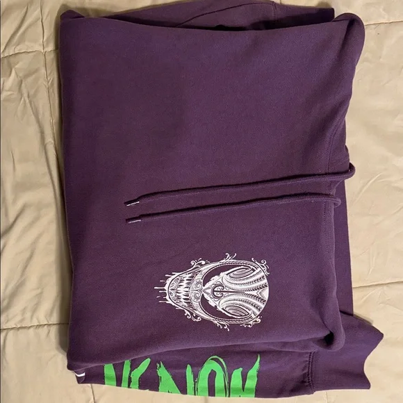 Purple Hoodie with Green Venom Graphic - Picture 2 of 4